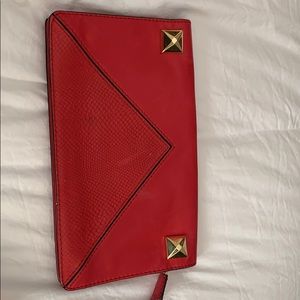 Linea Pelle Red Clutch